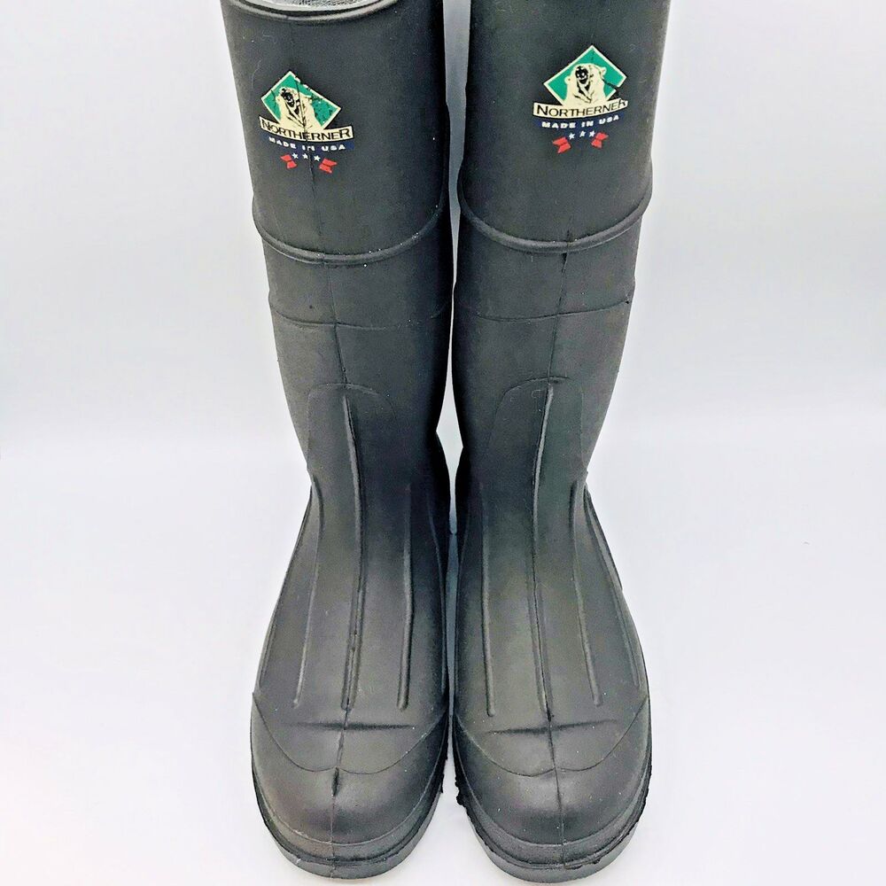 Northerner Waterproof Rubber Rain Boots Men 6 Women 8 Brown Chore Farm USA Made - Picture 7 of 12